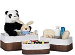 Relaxdays 12 X Cesto Portaoggetti Bagno Marrone