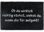 Relaxdays 10019015_0 Relaxdays Kokosmatte Schwarz 40,0 X 60,0 Cm