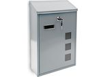 Relaxdays 10017417_55 Relaxdays Briefkasten Silber