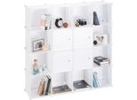 Relaxdays Scaffale In Plastica A 16 Scomparti