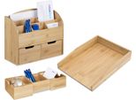 Set Di Organizer Da Scrivania In 3 Pezzi Relaxdays