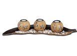 Set Di Portacandele Relaxdays Leaf