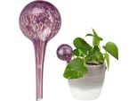 Relaxdays 4 Palline Per Annaffiare In Vetro Viola