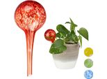 Relaxdays 20 Palline Per Annaffiare In Vetro Rosso