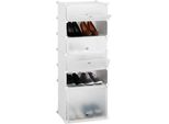 Scarpiera Relaxdays In Plastica 6 Scomparti