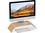 Supporto Per Monitor Relaxdays In Bambù Curvo
