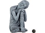 Figura Di Buddha Relaxdays Con Testa Inclinata 60 Cm