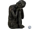 Figura Di Buddha Relaxdays Con Testa Inclinata 60 Cm