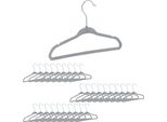 Relaxdays 150 X Appendiabiti Per Bambini Grigio Velluto