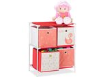 Scaffale Relaxdays Per Bambini Con Cigno E Scatole