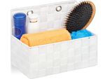 Relaxdays 2 X Cesto Portaoggetti Sospeso Bianco