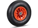 Relaxdays 4 X Ruota Carriola 4.00-6 Nero-Rosso