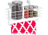 Cestino Sospeso Relaxdays Con Porta Rotolo Da Cucina