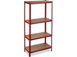 Relaxdays 2X Scaffale Pesante 150 Cm Rosso