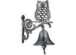 Relaxdays 5 X Campanello In Ghisa Con Gufo Argento