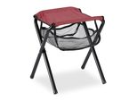 Sgabello Pieghevole Relaxdays Red Fino A 120 Kg