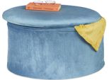 Relaxdays Sgabello Rotondo Con Contenitore