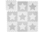 Tappeto Puzzle Relaxdays Stelle Grigio Chiaro
