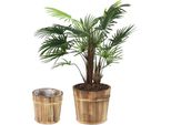 Set Di Fioriere Relaxdays Legno Marrone