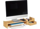 Supporto Per Monitor In Bambù Relaxdays