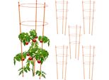 Relaxdays Supporto Per Arrampicata Arancione In Set Da 6 76 Cm