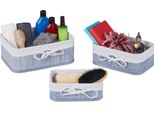 Set Di 3 Cestini In Bambù Relaxdays