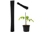Relaxdays Bastoncini Per Piante Neri Da 30 Cm In Un Set Da 100 Pezzi