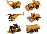 Veicoli Da Cantiere Relaxdays Per Bambini, Set Di 6 Pezzi