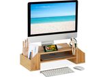 Supporto Per Monitor In Bambù Relaxdays