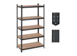 Relaxdays Scaffale Nero Per Carichi Pesanti A 5 Livelli