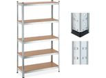 Relaxdays Scaffalatura Per Carichi Pesanti Zincata A 5 Livelli
