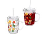 Relaxdays Set Di 2 Bicchieri Per Bambini Con Motivo A Frutta