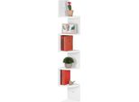 Relaxdays Scaffale Angolare Bianco Con 5 Ripiani