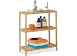 Relaxdays Grande Scaffale Da Bagno Con 3 Ripiani