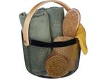 Relaxdays Cestino In Filo Metallico Rotondo Con Manico