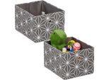 Set Di 2 Scatole Relaxdays Grey