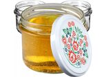 Kadax Barattoli Per Conserve Con Coperchio "Tartu"", Barattoli Per Conserve, 235 Ml, 20 Pezzi, Coperchio Con Motivo Folcloristico"