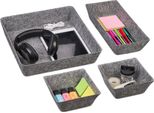 Relaxdays Organizzatore Per Cassetti In Feltro 4 Pezzi