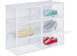 Relaxdays Set Di 6 Scatole Per Scarpe Impilabili