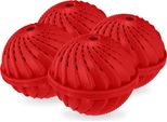 Relaxdays Set Di 4 Palline Di Lavaggio Rosse