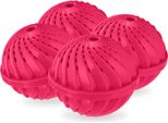 Relaxdays Palla Di Lavaggio Rosa Set Da 4