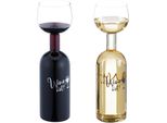 Bottiglia Da Vino Relaxdays Con Bicchiere 750 Ml