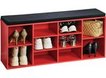 Kesper Scarpiera Con Panca Rossa 103,5 X 48 X 29,5 Cm