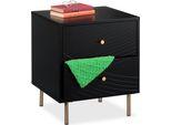 Comodino Relaxdays Con 2 Cassetti