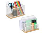 Set Di Organizer Da Scrivania 2 Pezzi Relaxdays