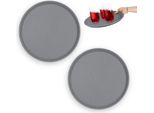 Relaxdays Set Di 2 Vassoi Da Portata Rotondi Da 35 Cm