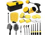 Luxtom | Set Per La Pulizia Dell'auto, 27 Pezzi, Set Per La Cura Dell'auto, Spazzole Per La Pulizia Dell'auto, Set Per La Pulizia Esterna Dell'auto, Set Per La Lucidatura Dell'auto