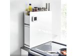 Portaspezie Yamazaki In Metallo Bianco 50X52X12Cm Con 2 Cassetti