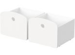 Schublade DEMEYERE GROUP Longane, weiß (matt weiß), B:49,4cm H:39cm T:49,4cm, MDF, Schubladen, 2 Bett Schubladen