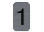 Exacompta 67190E Cartello Informativo Autoadesivo 2,5X4,4 Cm Grigio Aspetto Alluminio
